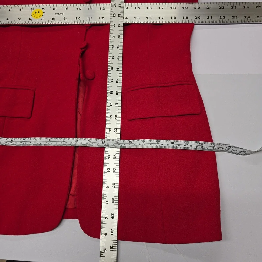 Kasper For ASL Red Button Front Blazer Women's Size 12‎